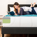 Choice Products 12in Queen Size 2-Layer Medium-Firm Bamboo Charcoal Gel & Green Tea Infused Memory Foam Mattress