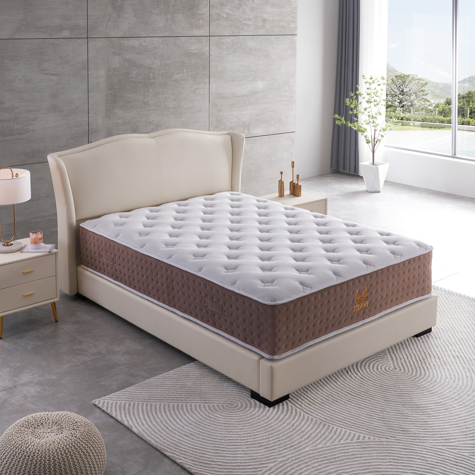 14 inch Queen Mattress Cooling-Gel Memory Foam & Spring Hybrid Mattress in a Box Medium Firmness Bed Mattress for Pressure Relief