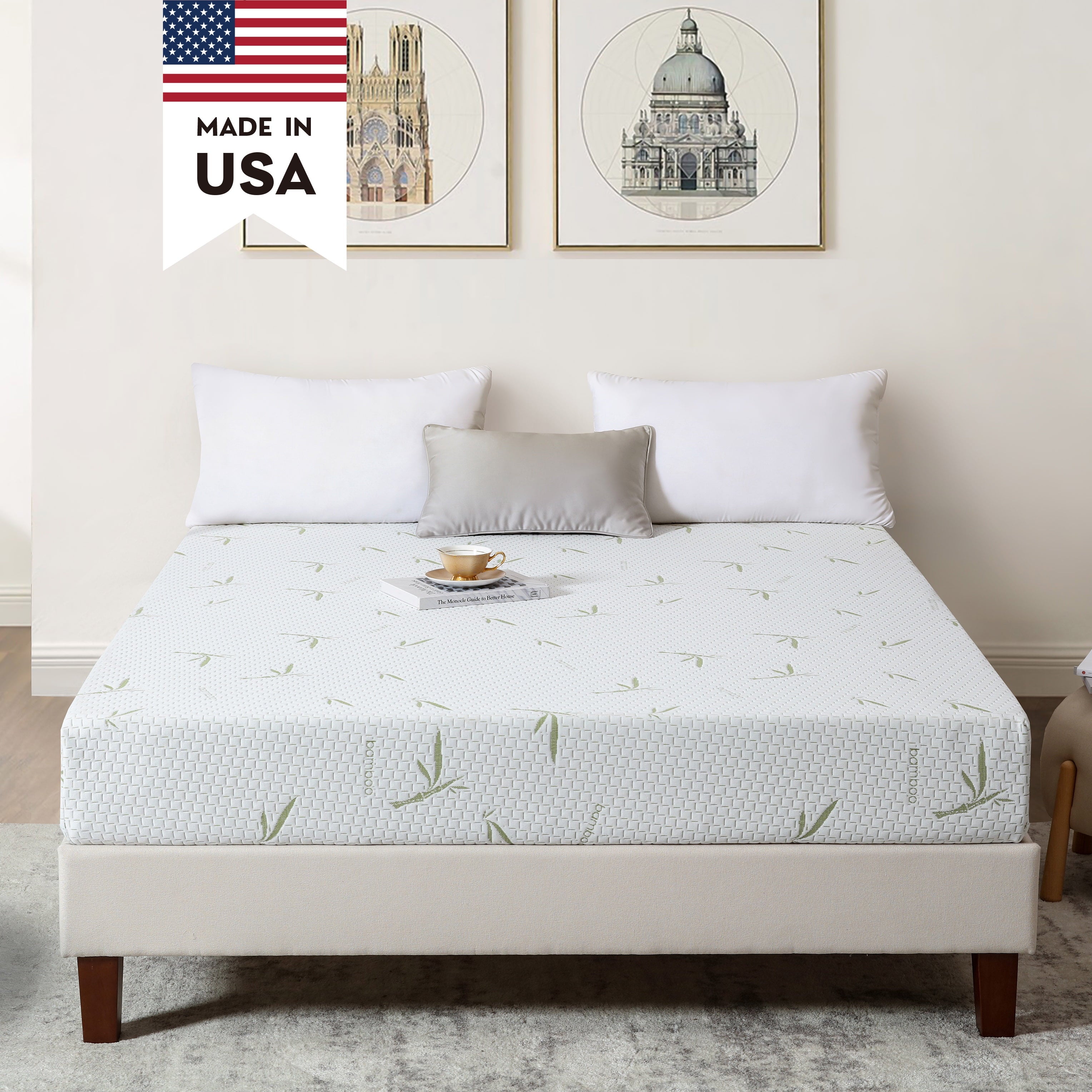 Green Tea Gel Memory Foam Mattress In a Box, Twin Size