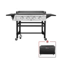 Gourmet GB4001C 4-Burner 52000-BTU Propane Gas Grill Griddle, 36"L, With Cover