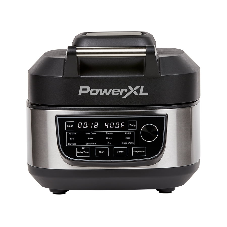 Grill Air Fryer Combo Plus, Indoor Grill / Air Fryer, Stainless Steel