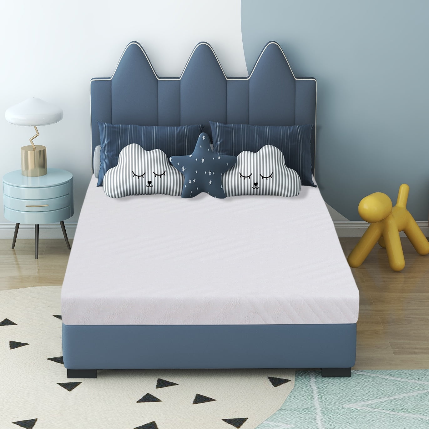 Mattress,6 inch Gel Memory Foam Mattress in a Box with Graphene Fabric Cover