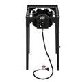 Outdoor Camp Stove High Pressure Propane Gas Cooker Portable Cast Iron Patio Cooking Single Burner