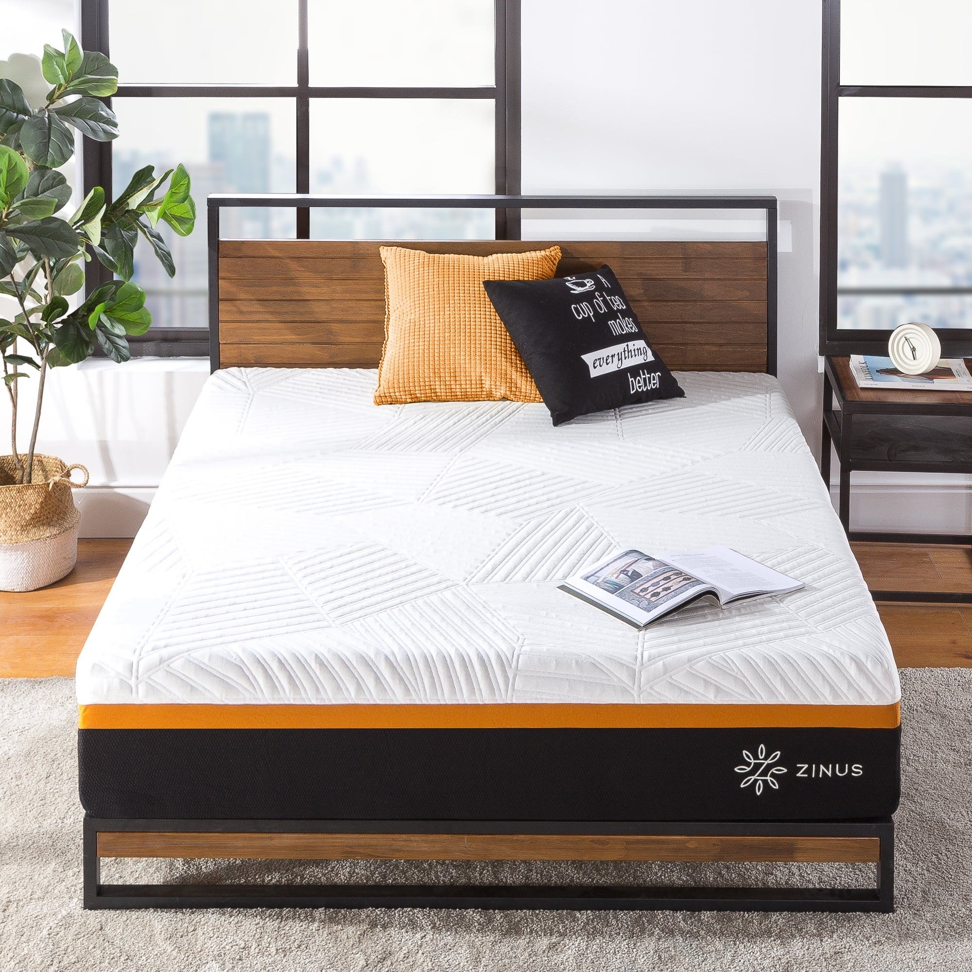 Cooling Copper ADAPTIVE? 12" Copper Memory Foam Pocket Spring Hybrid Mattress, Queen