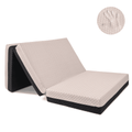 Dual Sided Premium Memory Foam Tri Folding Mattress, Waterproof Washable Cover, Size: Cot 75"x31"x6