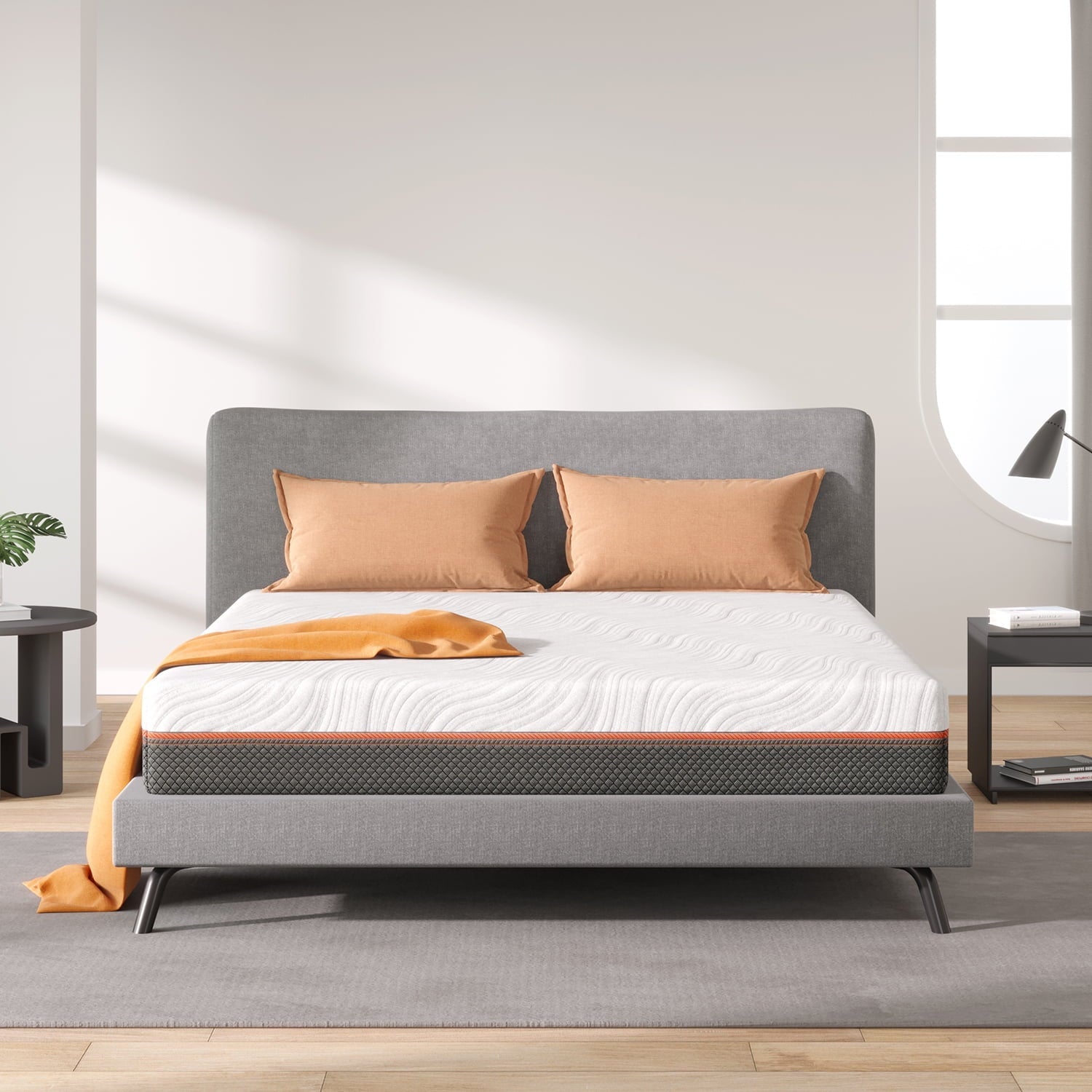 8 Full Pocket Spring Mattresses Gel Memory Foam Mattresses Hybrid Mattresses in a Box, Full Mattresses