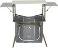 Folding Kitchen Lightweight Portable Aluminum Storage and Carry Bag, Camp Cook Station, Foldable Grill Table for BBQ, Picnic, Backyard, 42.13X13.58X31.3/33.46 inches, Gray