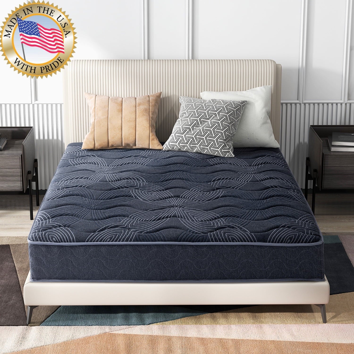 Mattress 9 Inch, Memory Foam Hybrid Mattress in A Box for Pain Relief & Cool Sleep,Made in USA