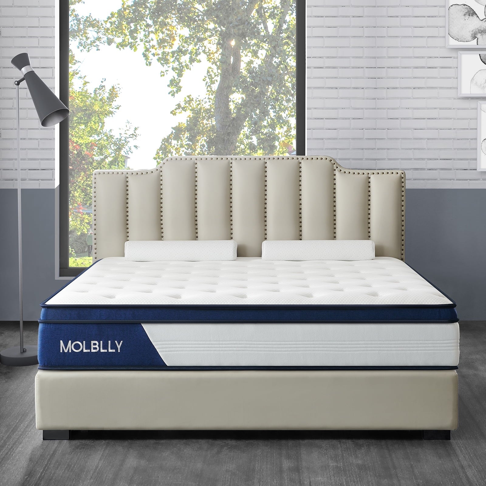 12" Queen Size Medium Plush Innerspring Mattress Hybrid Pocket Spring Bed in a Box