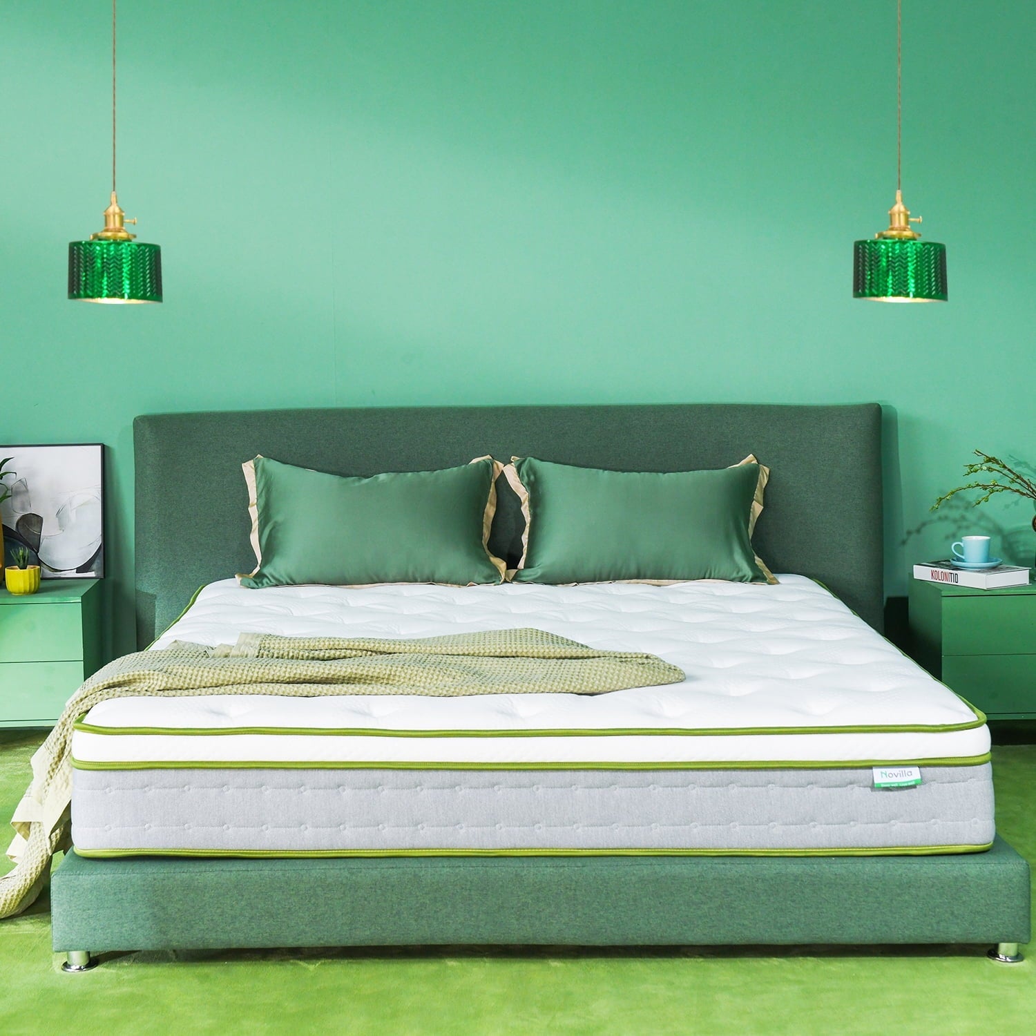 Serenity 10 inch Gel Memory Foam Innerspring Hybrid Mattress Cool Sleep, Queen Mattress