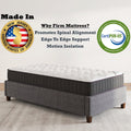 Made in NJ Edge to Edge 8" Pocket Coils Firm Tight Top Hybrid Mattress in a Box, Twin