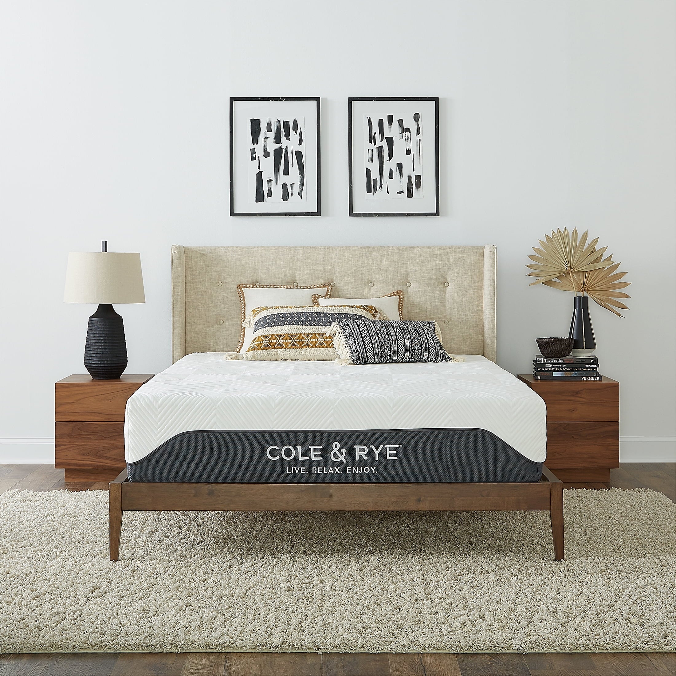 & Rye Spirit 12" Medium Plush Hybrid of Gel Memory Foam and Spring Mattress, Queen