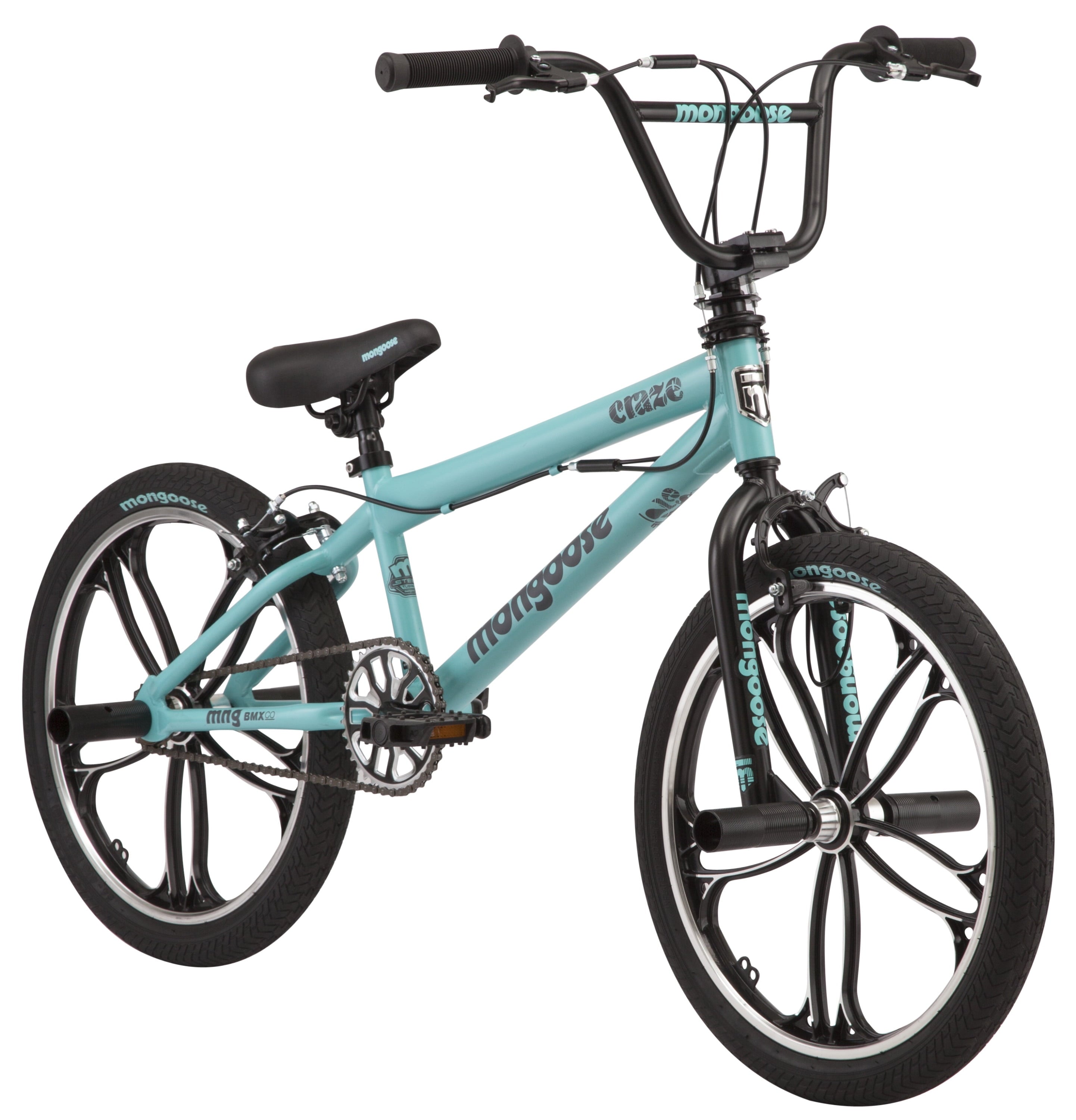 20" Craze BMX Kid's Bike, Ages 6+, Black & Mint