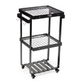 Great Outdoors 3-Tier Barbecue Prep Station and Grill Accessory Serving Cart, Wire Rack Storage Shelves