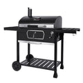 Gourmet 30" CD2030AN Deluxe Charcoal Grill, BBQ Smoker Picnic Camping Patio Backyard Cooking, Black