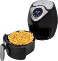 14.5 Cup 3.7 Qt Digital Air Fryer Cooker With 7 Smart Programs, Led Touch Screen, Oil-Less Non-Stick Coated Basket, Timer Counter Top, Healthy Kitchen Safe Frying Station With Cook Book