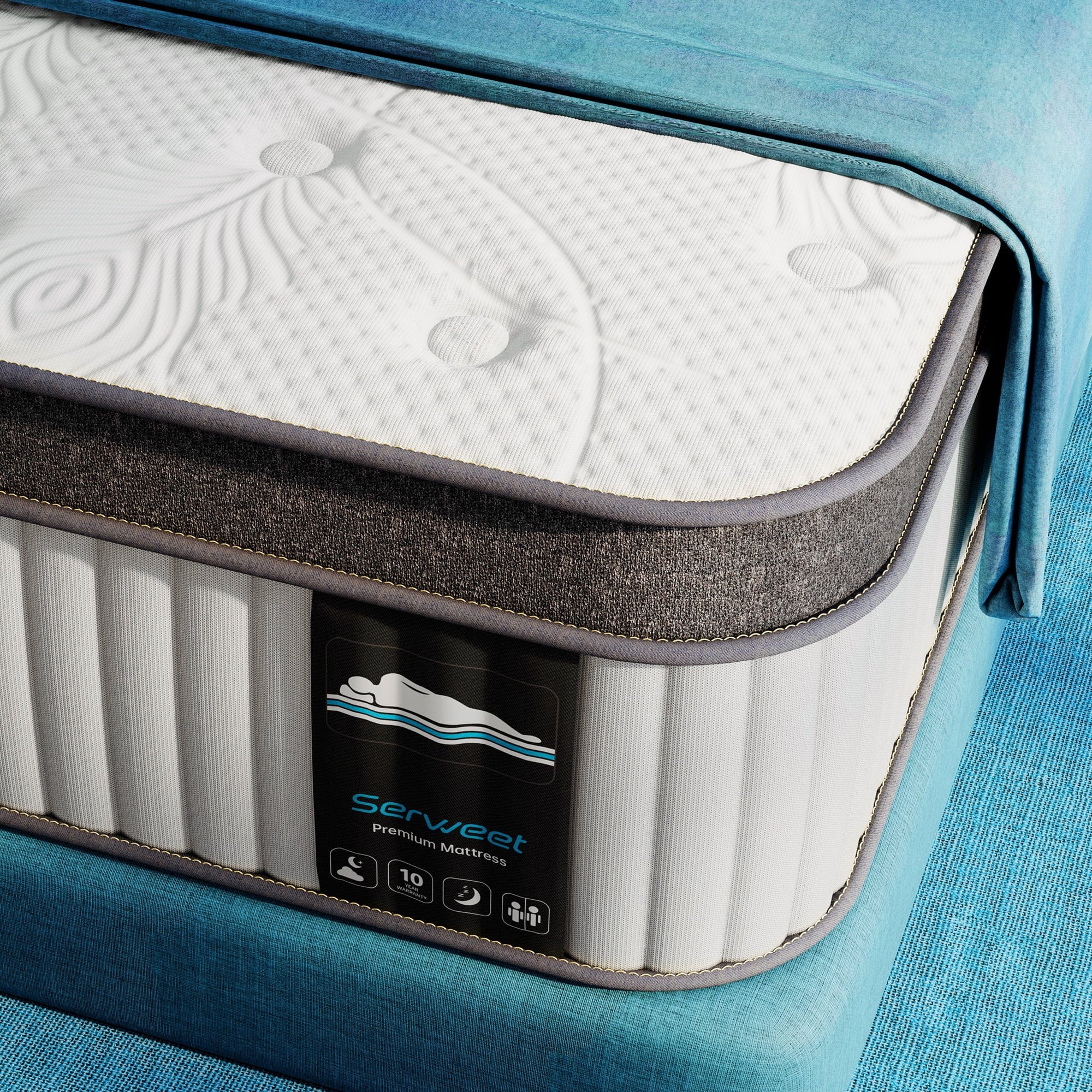 10 Inch Memory Foam Hybrid Full Mattress - Heavier Coils for Durable Support - Pocket Innersprings for Motion Isolation - Pressure Relieving - Medium Firm - Made in North America