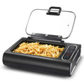 FoodStation Indoor Smokeless Grill with Guided Cooking, Black