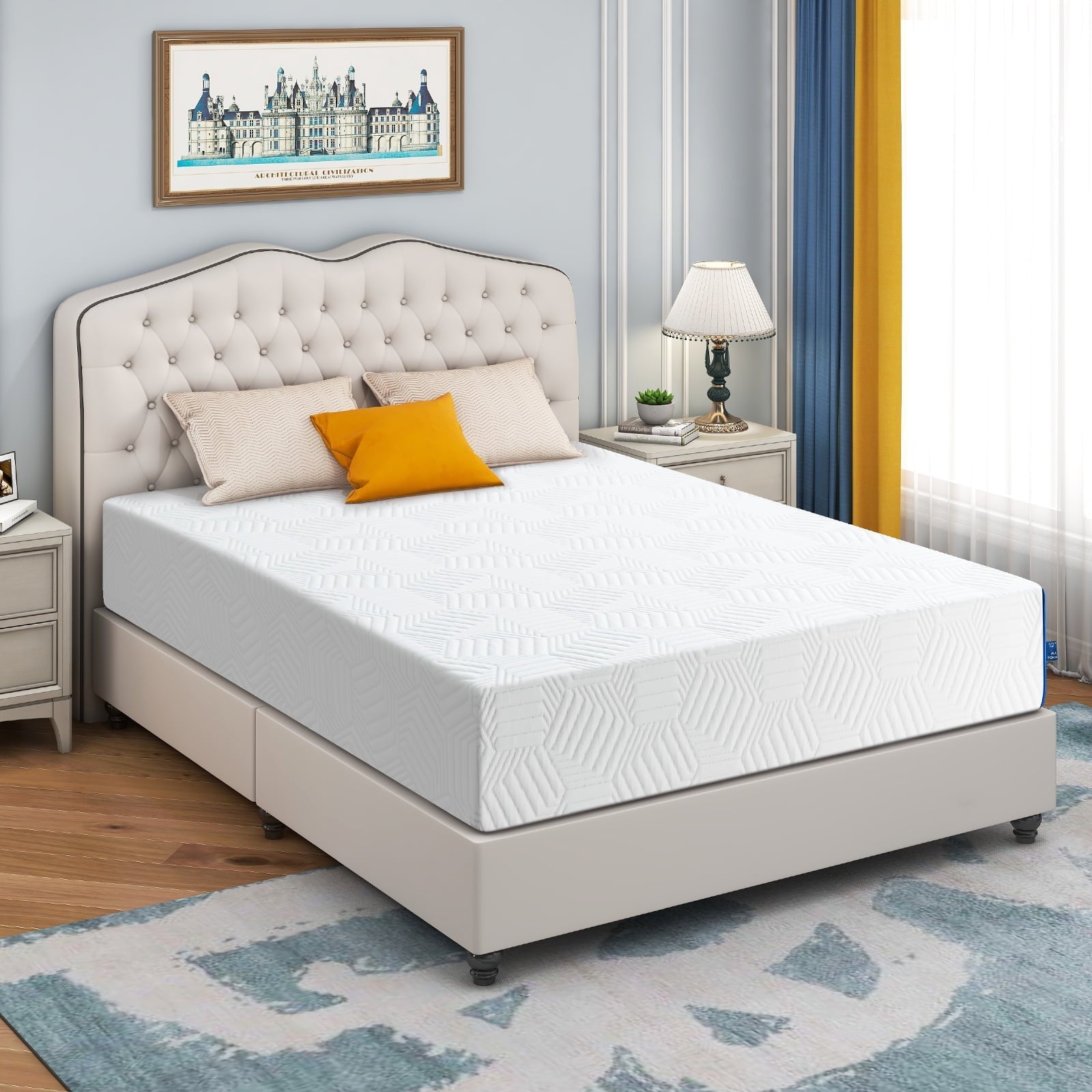 Size Mattress 12 inch Gel Memory Foam Mattresses for Back & Pressure Relief, Mattress in a Box