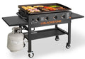 4-Burner 36" Griddle Cooking Station with Side Shelves