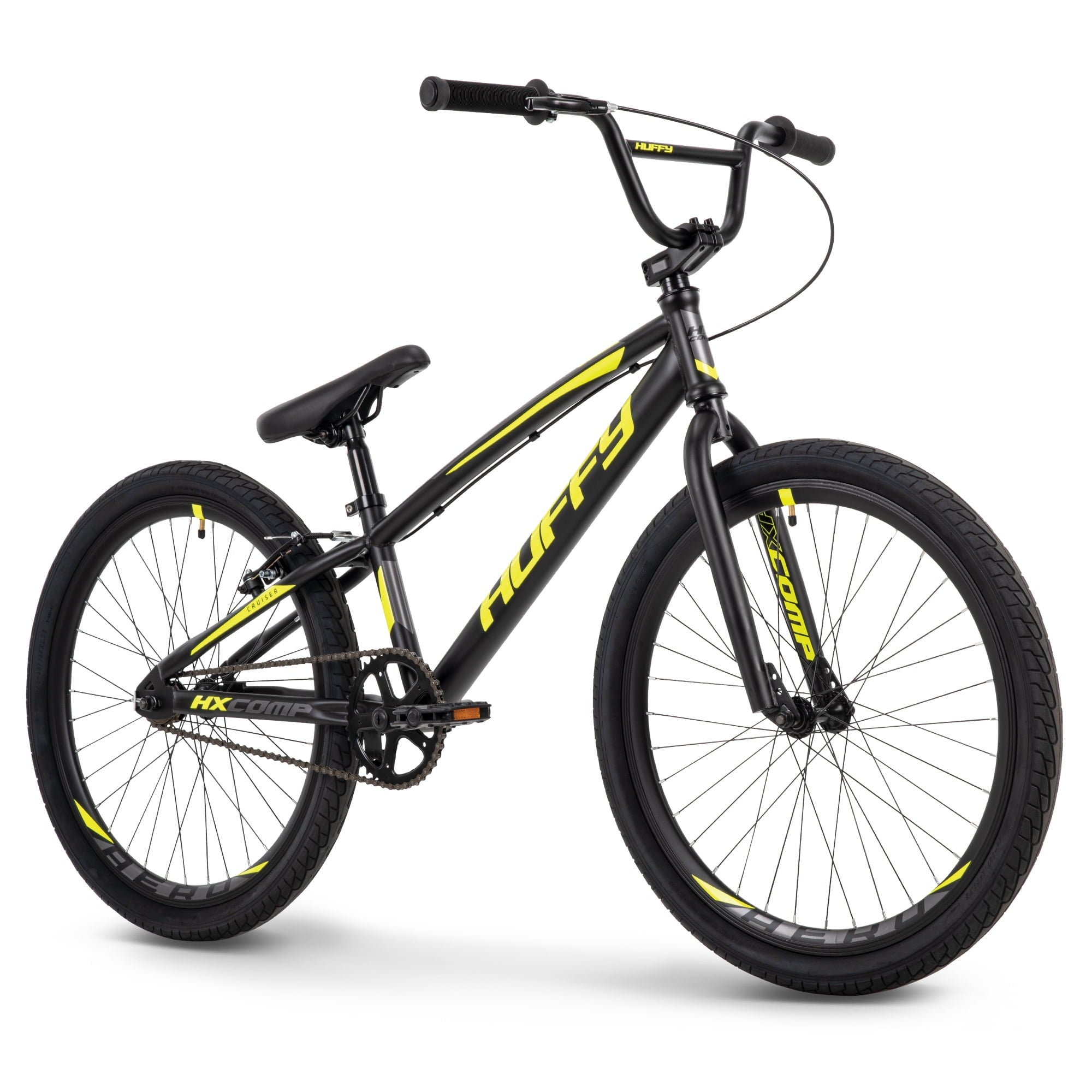 HX Cruiser 24-inch BMX Bike for Boys, Black/Yellow