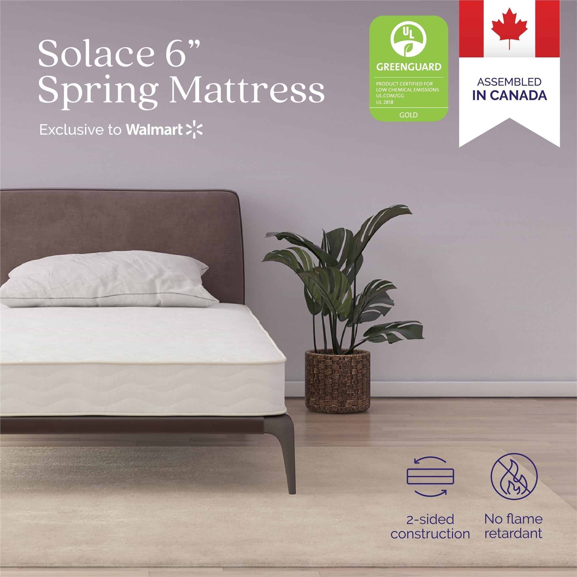 Sleep Solace 6'' 2-Sided Bonnell Coil Mattress, Twin Size