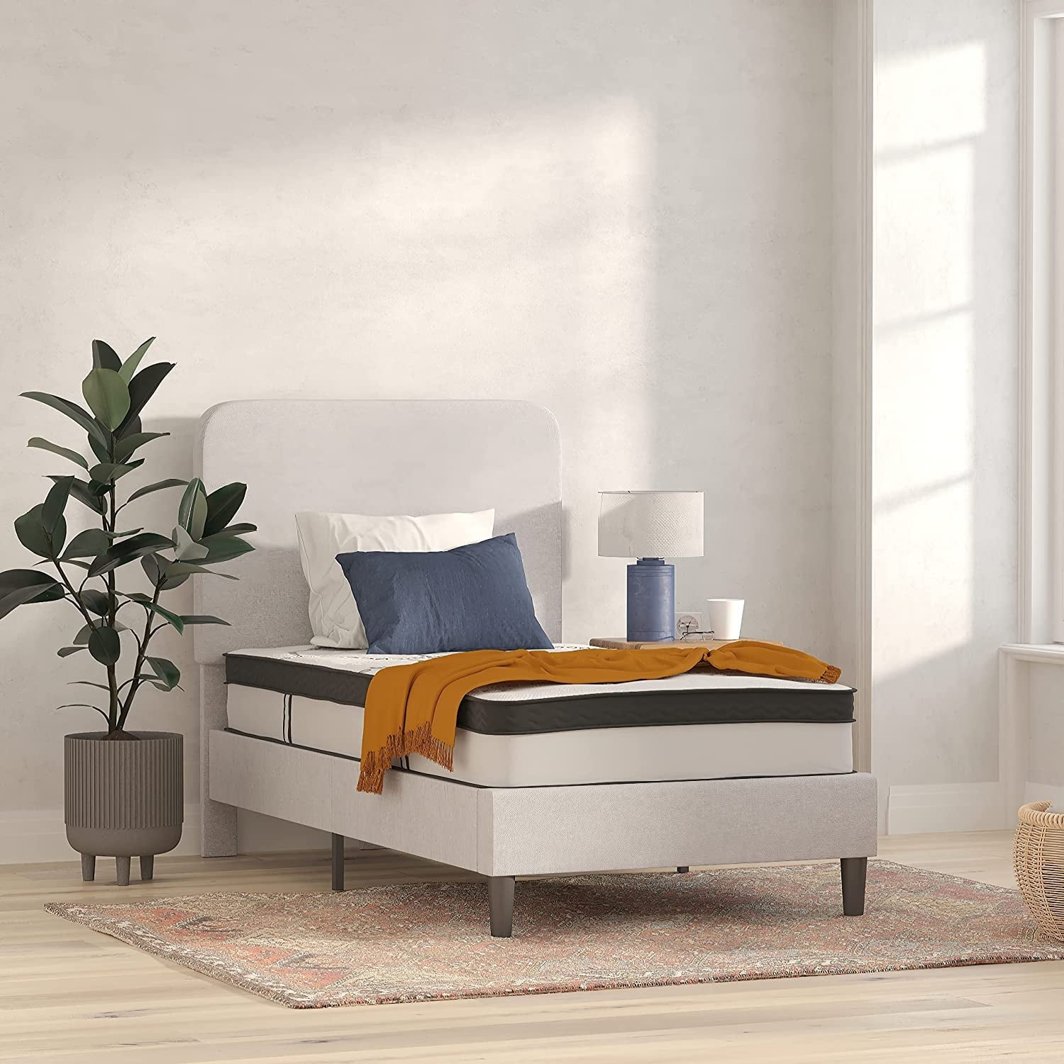 Furniture Capri Comfortable Sleep 10" Medium Tight Top Hybrid Pocket Spring Mattress, Twin