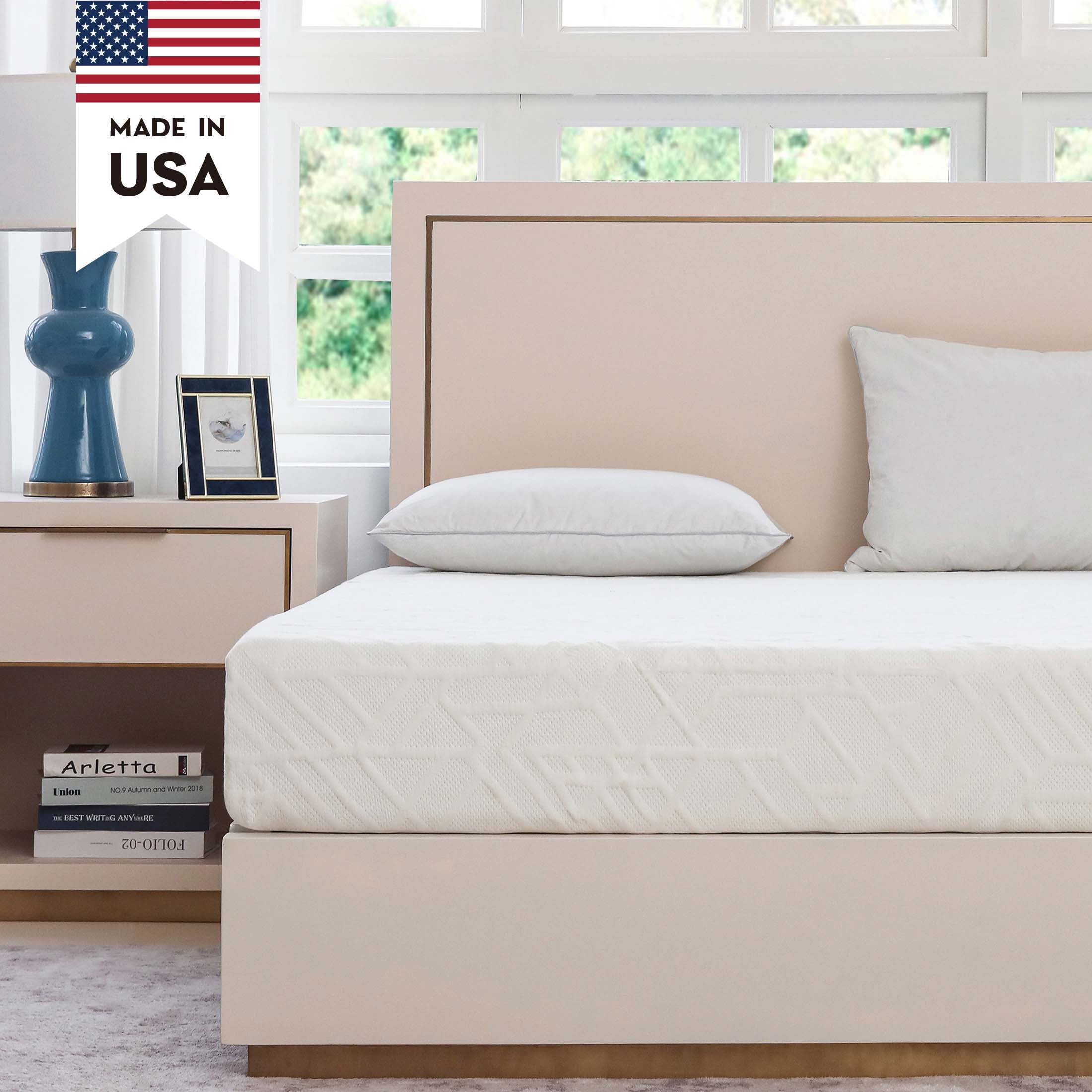 Ego White 6 inch Memory Foam Mattress, Twin Size Mattress in a Box, Medium Firm
