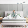 12 inch Queen Mattresses, Pocket Spring Hybrid Mattress with Gel Memory Foam for Cool Sleep