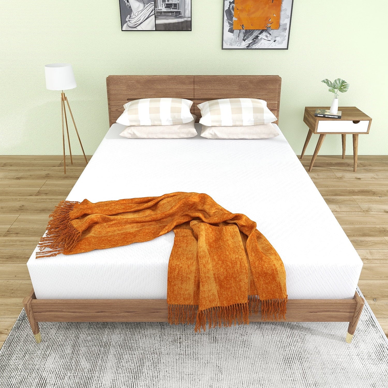 Mattress Bed in a Box, 10" Memory Foam Mattress with Graphene Fabric Cover, Made in USA