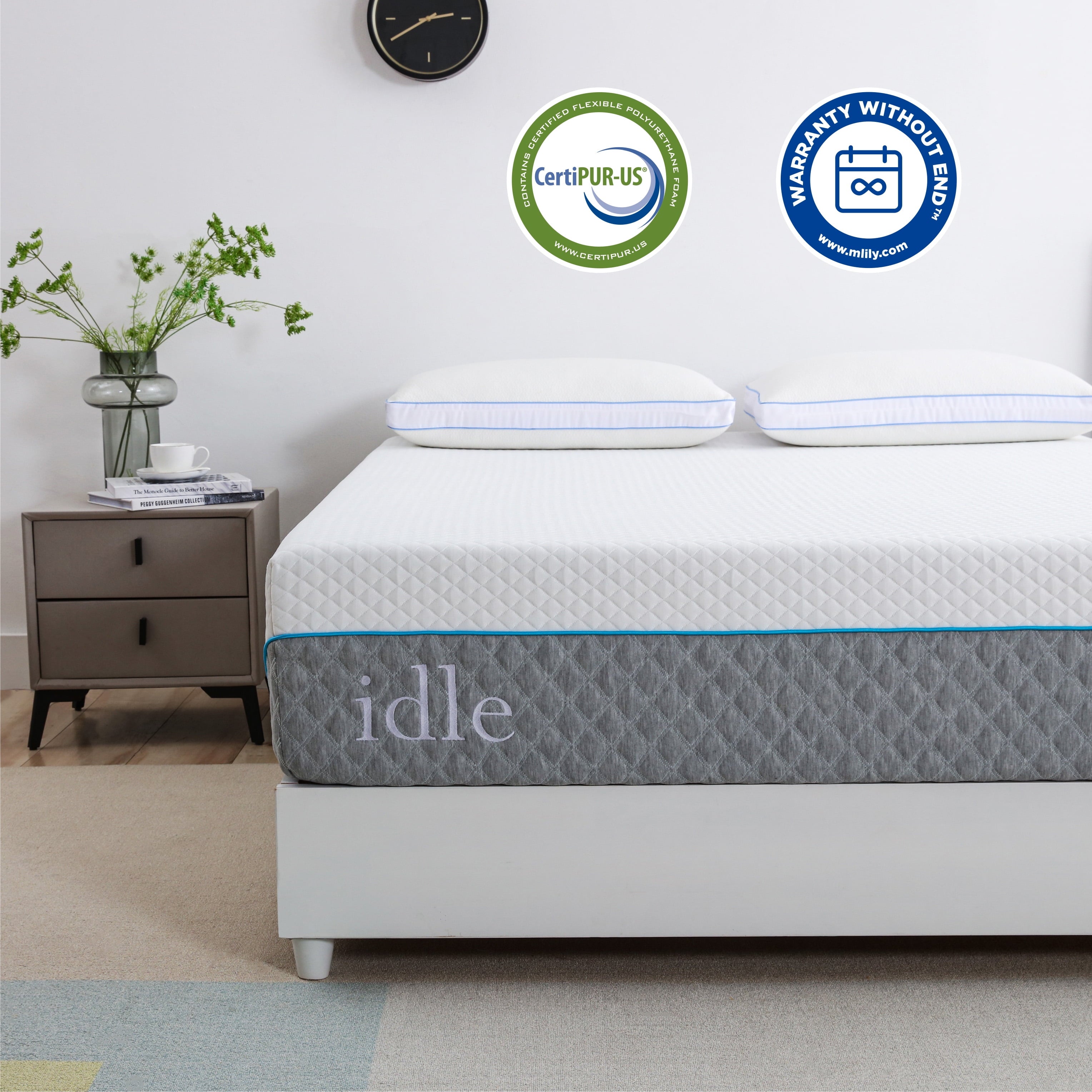 Idle 12 inch Gel Memory Foam Mattress, Twin Size Mattress in a Box, Medium