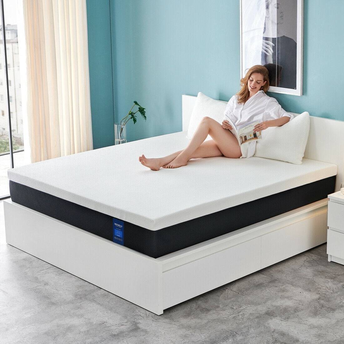 10 inch Queen Size Medium Gel Memory Foam Mattress - Bed in a Box