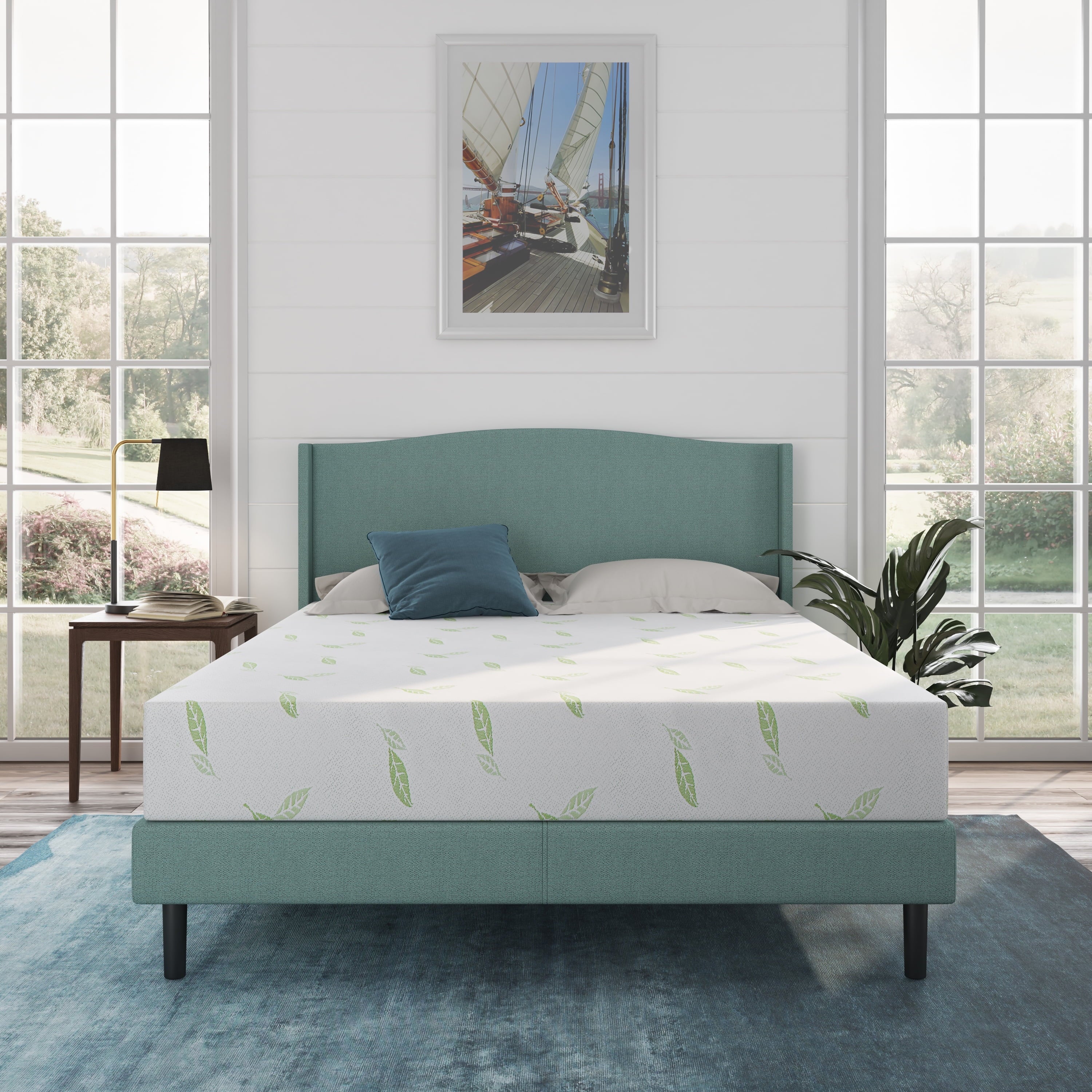 Anula 8" Green Tea Memory Foam Mattress, Queen