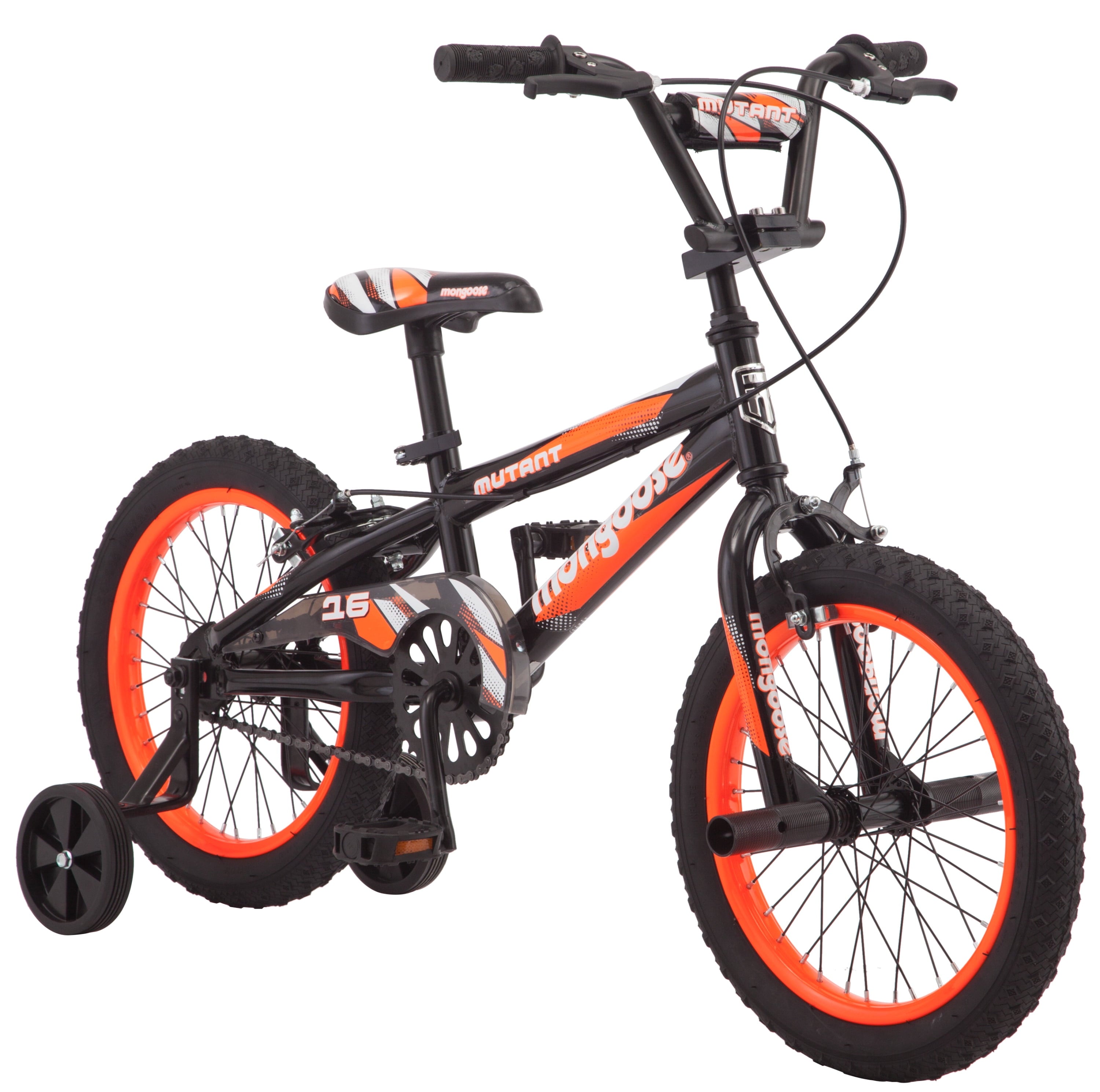 16" Mutant Kid's BMX Bike, Ages 3-5, Black & Orange