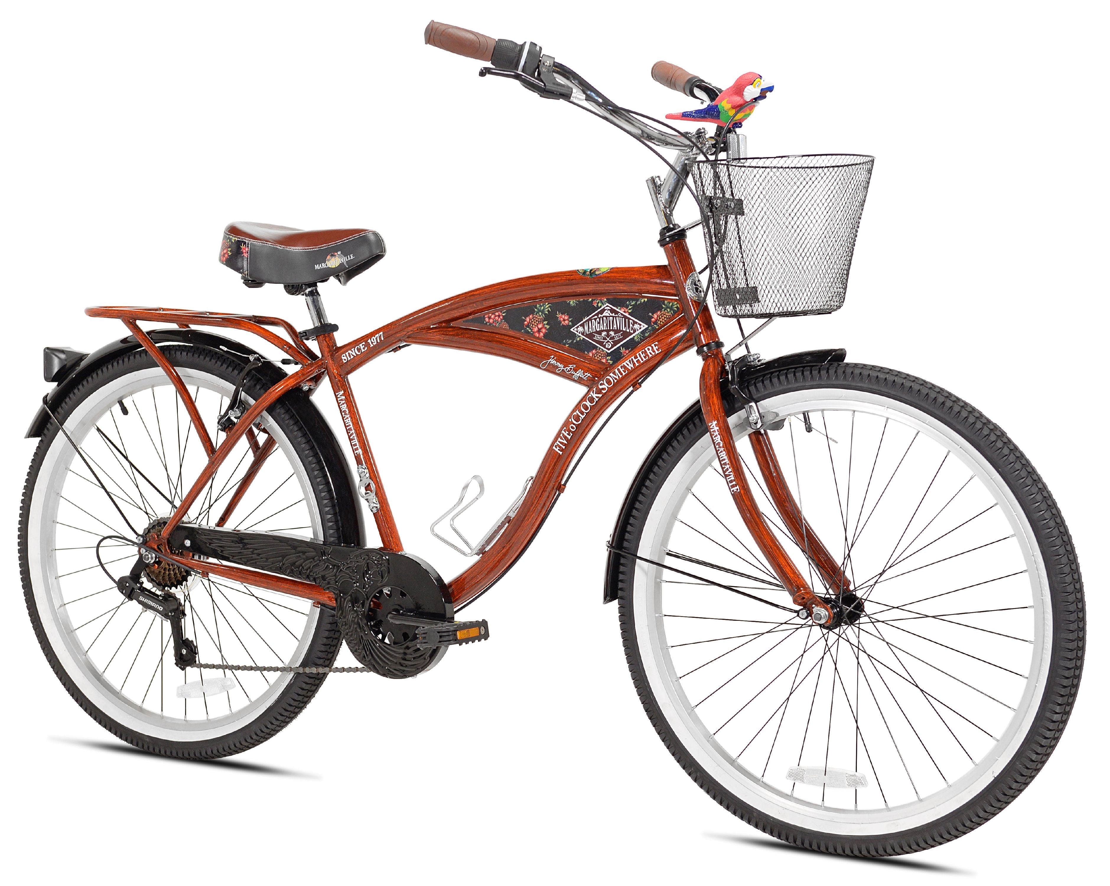 26" Margaritaville Men's Cruiser Bike, Wood Grain Color