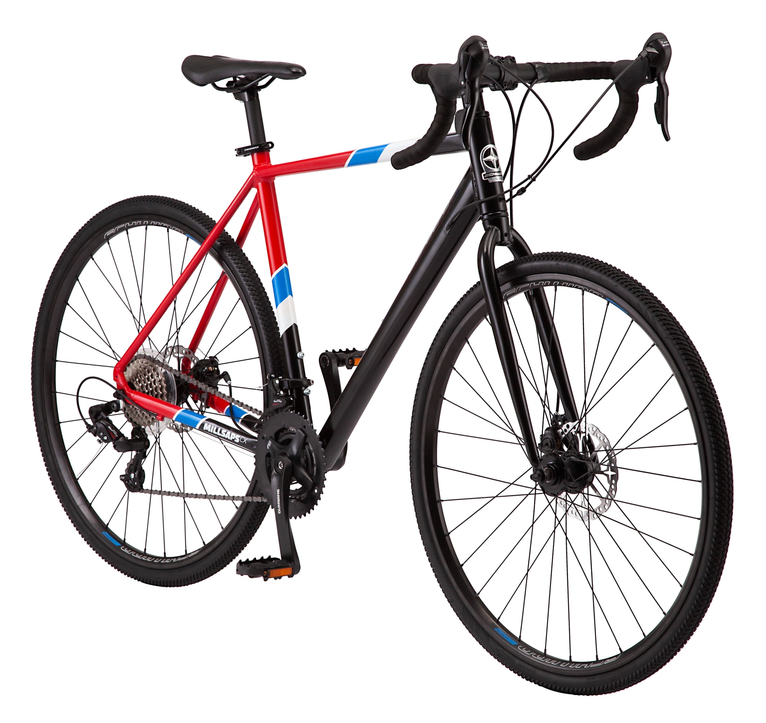 Millsaps Road Bike, 700c wheels, 14 speeds, black / red, cyclocross