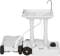 Portable Sink Camping 30 L with Rolling Wheels, Hand Washing Station with 30 L Sewage Tank