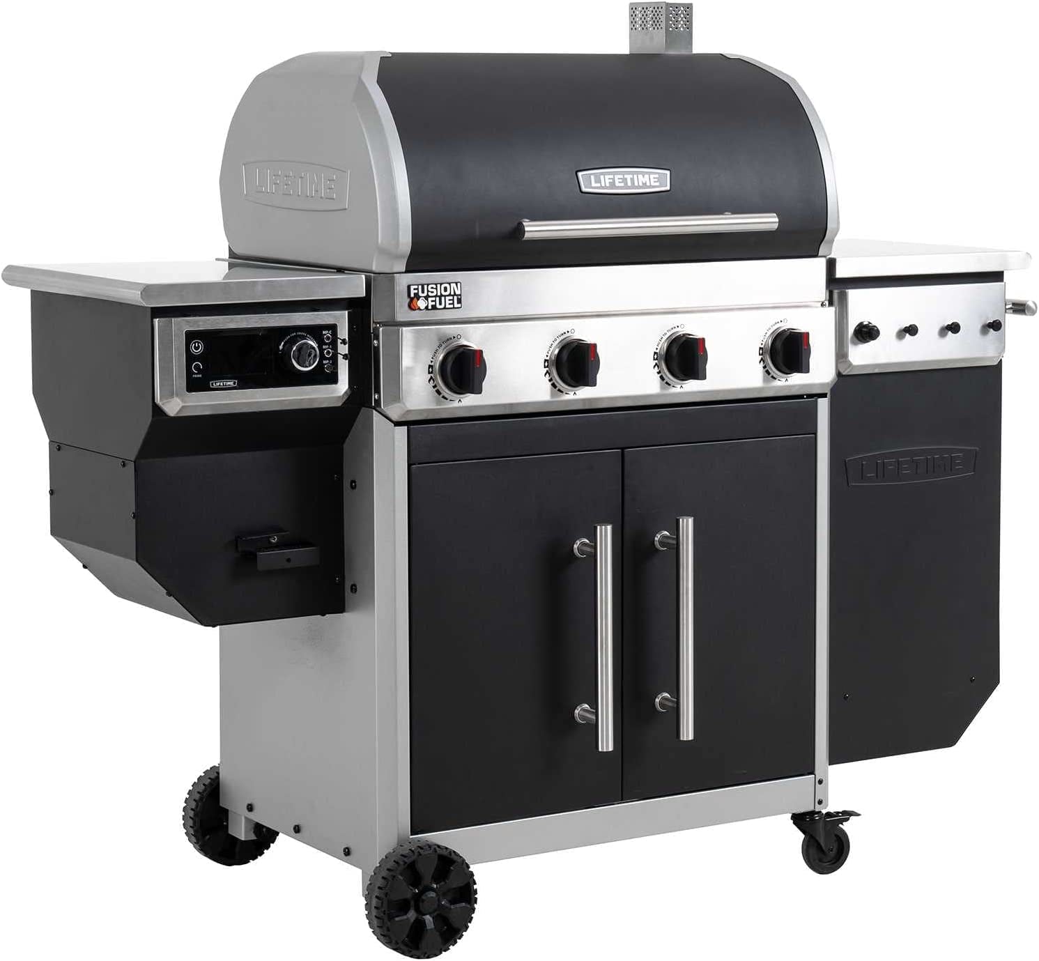 Gas Grill and Wood Pellet Smoker Combo, WiFi and Bluetooth Control Technology
