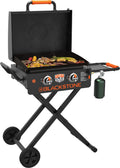 on the Go 2-Burner 22" Scissor Cart Griddle with Hood Propane