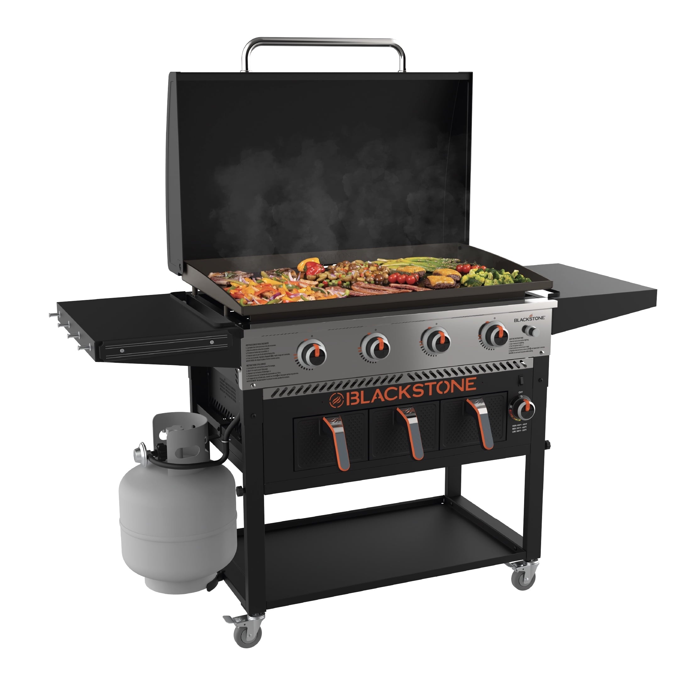 4-Burner 36" Griddle with Air Fryer and Hood