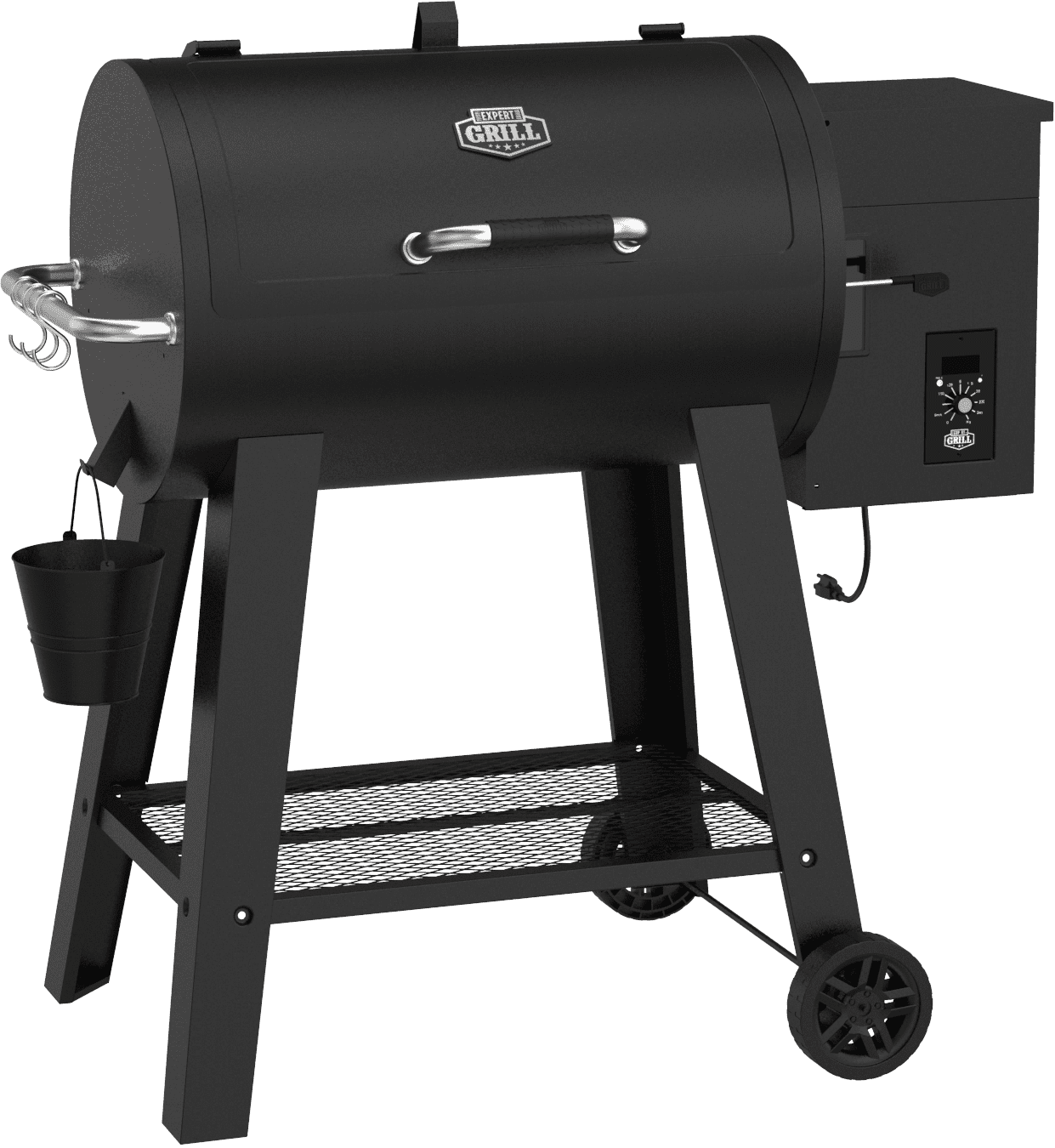 Grill 28" Pellet Grill in Black with 22lb Capacity Hopper