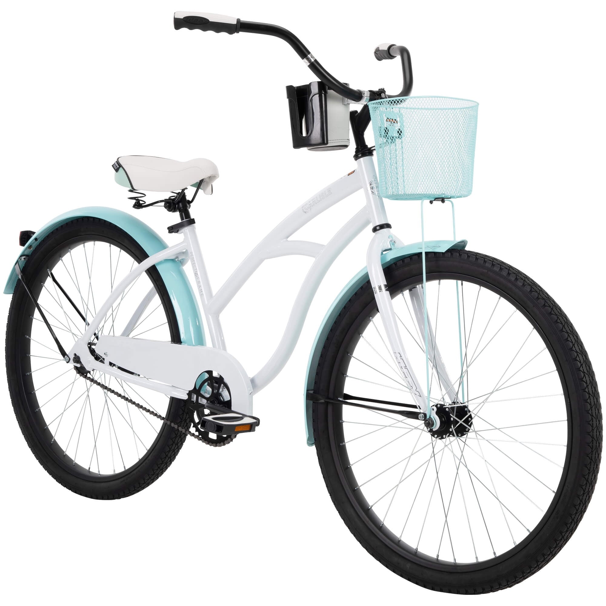 26 In. Carlisle Women's Comfort Cruiser Bike, White