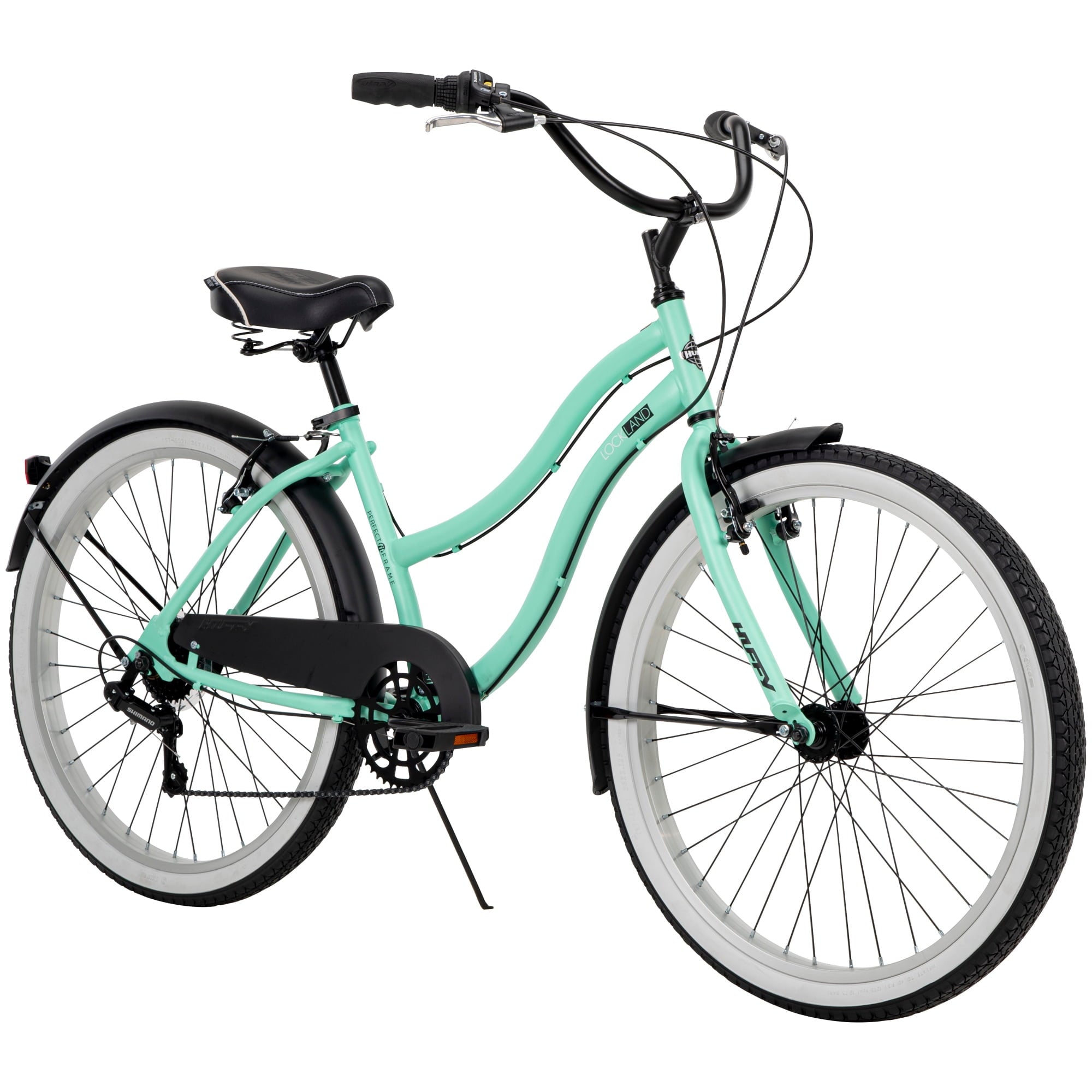 26-In. Women's Lockland 7-Speed Cruiser Bike, Sea Foam, Green