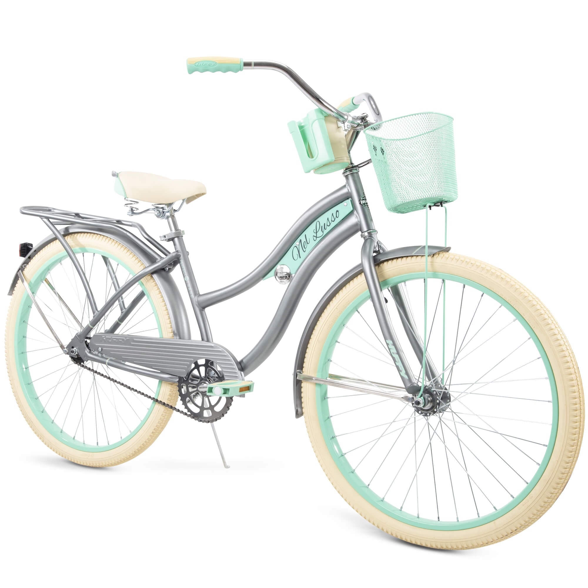 Nel Lusso Classic Cruiser Bike with Perfect Fit Frame, Women's, Gray, 26"