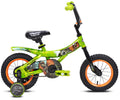 World? 12-inch Raptor Boy's Bicycle with Training Wheel, Green and Orange