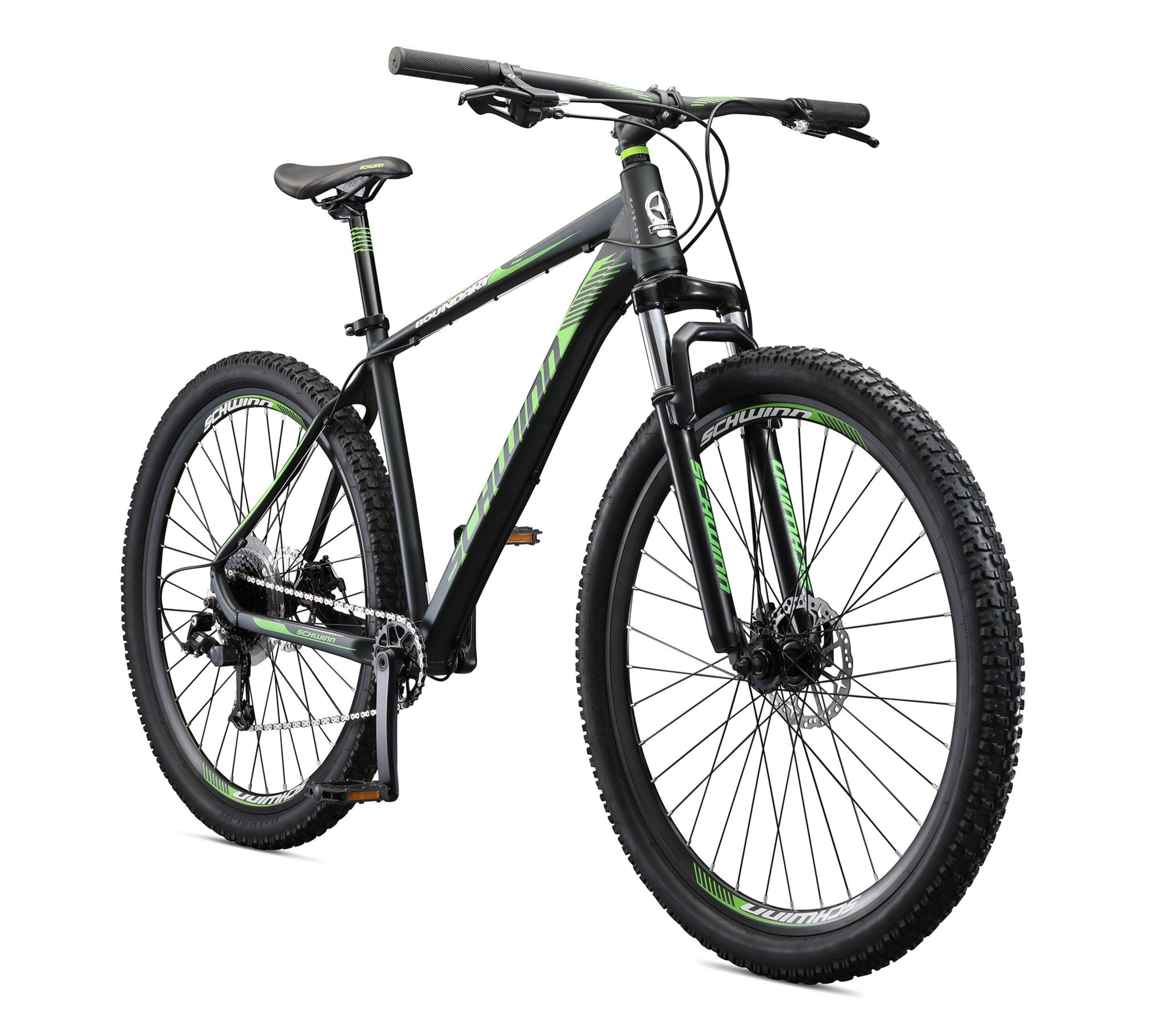 29-in. Boundary Mens Mountain Bike, Black and Green