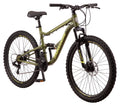 Bash Suspension mountain bike, 21 speeds, 26-inch wheels, green