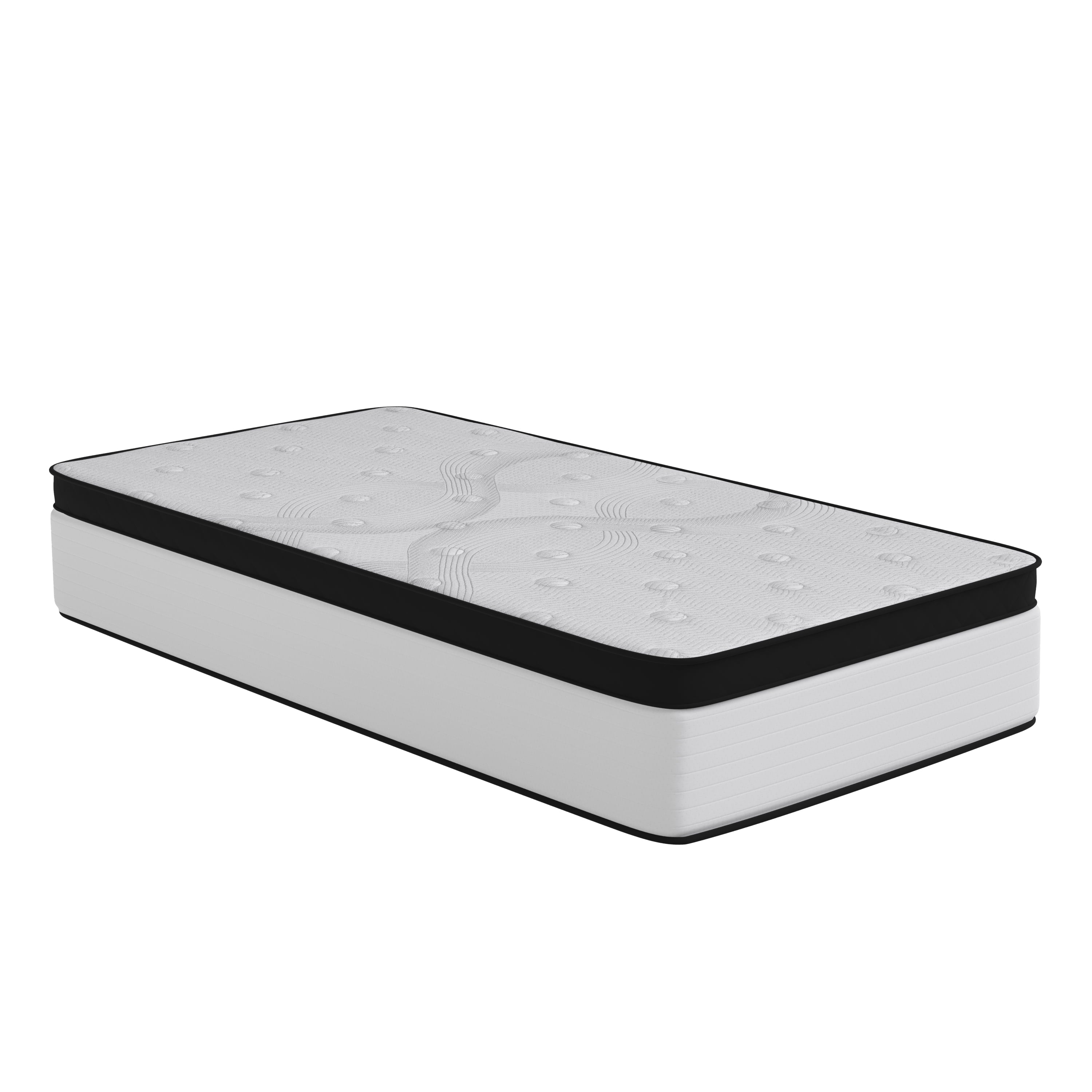 Furniture Capri Comfortable Sleep 12" Extra Firm Hybrid Pocket Spring Mattress, Twin