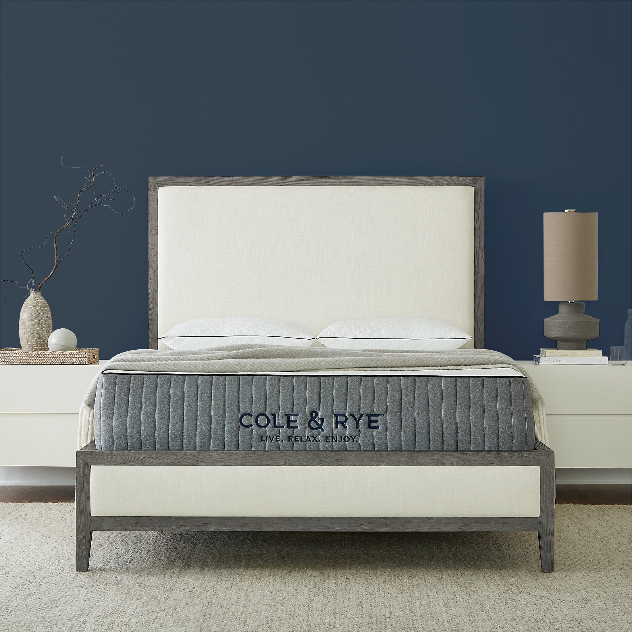 & Rye ArticSky 14" Medium Plush Hybrid of Gel Memory Foam and Spring Mattress with BONUS Pillows, Queen