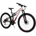 27.5 Inch Oxide Mens Mountain Bike, White - Dual Suspension 21-Speed